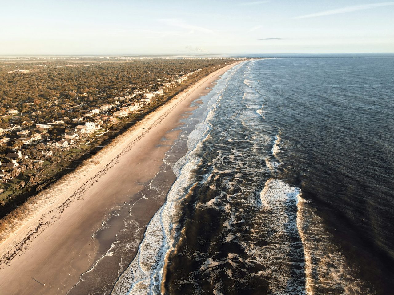 Atlantic Beach Florida coastline with beachside homes